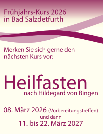 Fastenkurs 2026 Ankündigung